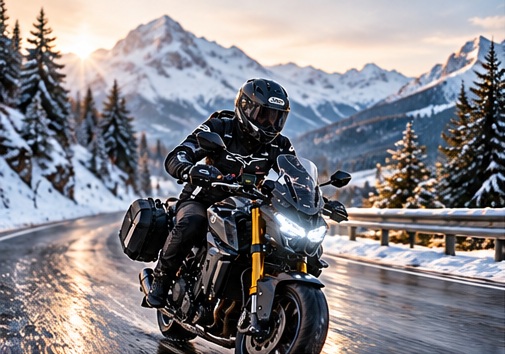 Conduire en hiver à moto